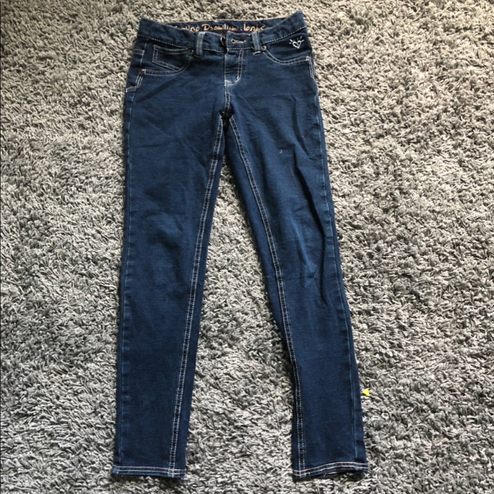 Justice premium jeans!! Simply low knit jeggings